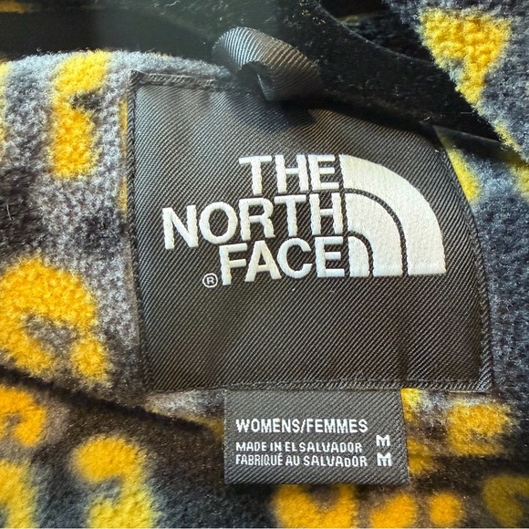 The North Face Denali 2 Women's Black and Yellow Leopard Print Jacket M - Picture 5 of 5
